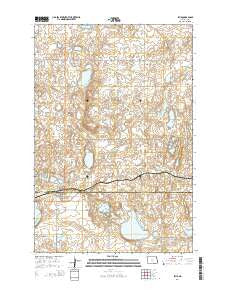 Lehr North Dakota Current topographic map, 1:24000 scale, 7.5 X 7.5 Minute, Year 2014