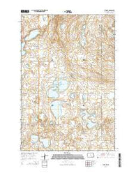 Lehr NE North Dakota Current topographic map, 1:24000 scale, 7.5 X 7.5 Minute, Year 2014