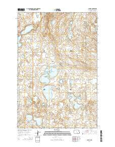 Lehr NE North Dakota Current topographic map, 1:24000 scale, 7.5 X 7.5 Minute, Year 2014