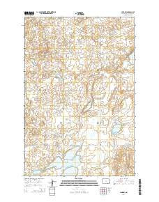 Lehr NW North Dakota Current topographic map, 1:24000 scale, 7.5 X 7.5 Minute, Year 2014