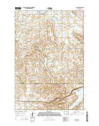 Lehr SW North Dakota Current topographic map, 1:24000 scale, 7.5 X 7.5 Minute, Year 2014