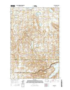 Lehr SW North Dakota Current topographic map, 1:24000 scale, 7.5 X 7.5 Minute, Year 2014