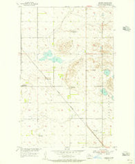 Leverich North Dakota Historical topographic map, 1:24000 scale, 7.5 X 7.5 Minute, Year 1954