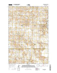 Liens Dams North Dakota Current topographic map, 1:24000 scale, 7.5 X 7.5 Minute, Year 2014