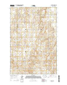 Linton NE North Dakota Current topographic map, 1:24000 scale, 7.5 X 7.5 Minute, Year 2014