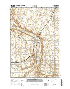Lisbon North Dakota Current topographic map, 1:24000 scale, 7.5 X 7.5 Minute, Year 2014