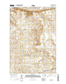 Lisbon SE North Dakota Current topographic map, 1:24000 scale, 7.5 X 7.5 Minute, Year 2014