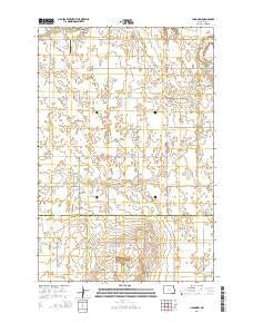 Lisbon SW North Dakota Current topographic map, 1:24000 scale, 7.5 X 7.5 Minute, Year 2014