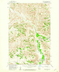 Lone Butte NE North Dakota Historical topographic map, 1:24000 scale, 7.5 X 7.5 Minute, Year 1959