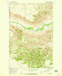 Lone Butte North Dakota Historical topographic map, 1:24000 scale, 7.5 X 7.5 Minute, Year 1958