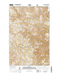 Lone Butte NW North Dakota Current topographic map, 1:24000 scale, 7.5 X 7.5 Minute, Year 2014