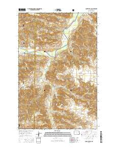 Lone Butte SE North Dakota Current topographic map, 1:24000 scale, 7.5 X 7.5 Minute, Year 2014