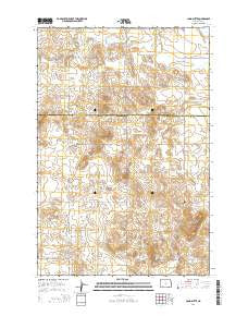 Long Butte North Dakota Current topographic map, 1:24000 scale, 7.5 X 7.5 Minute, Year 2014