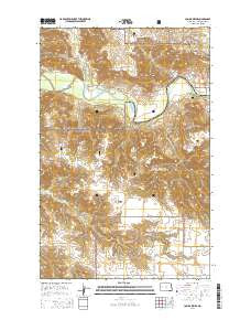 Long X Divide North Dakota Current topographic map, 1:24000 scale, 7.5 X 7.5 Minute, Year 2014