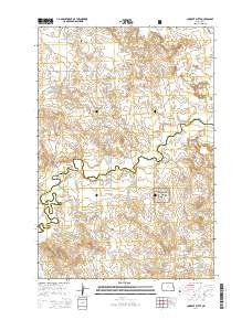 Lookout Butte North Dakota Current topographic map, 1:24000 scale, 7.5 X 7.5 Minute, Year 2014