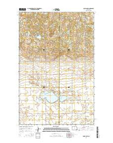 Lords Lake North Dakota Current topographic map, 1:24000 scale, 7.5 X 7.5 Minute, Year 2014