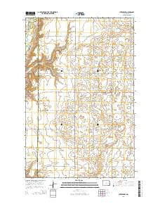Luverne NW North Dakota Current topographic map, 1:24000 scale, 7.5 X 7.5 Minute, Year 2014
