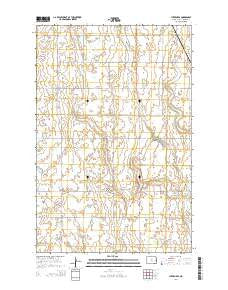 Luverne SE North Dakota Current topographic map, 1:24000 scale, 7.5 X 7.5 Minute, Year 2014