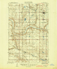 Maddock North Dakota Historical topographic map, 1:62500 scale, 15 X 15 Minute, Year 1945