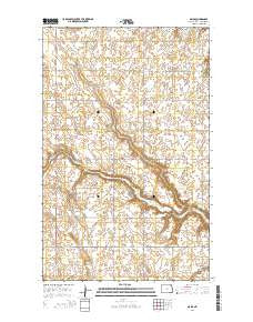 Maida North Dakota Current topographic map, 1:24000 scale, 7.5 X 7.5 Minute, Year 2014