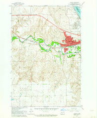 Mandan North Dakota Historical topographic map, 1:24000 scale, 7.5 X 7.5 Minute, Year 1962
