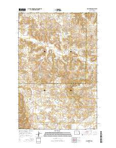 Mandaree North Dakota Current topographic map, 1:24000 scale, 7.5 X 7.5 Minute, Year 2014