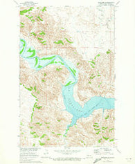 Mandaree SW North Dakota Historical topographic map, 1:24000 scale, 7.5 X 7.5 Minute, Year 1970