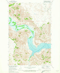 Mandaree SW North Dakota Historical topographic map, 1:24000 scale, 7.5 X 7.5 Minute, Year 1970