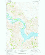 Mandaree SW North Dakota Historical topographic map, 1:24000 scale, 7.5 X 7.5 Minute, Year 1970