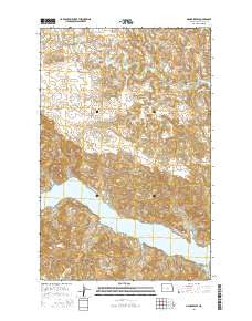 Mandaree SE North Dakota Current topographic map, 1:24000 scale, 7.5 X 7.5 Minute, Year 2014