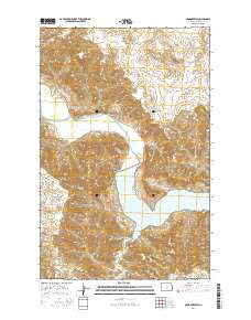 Mandaree SW North Dakota Current topographic map, 1:24000 scale, 7.5 X 7.5 Minute, Year 2014