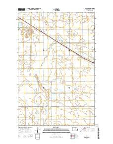 Manfred North Dakota Current topographic map, 1:24000 scale, 7.5 X 7.5 Minute, Year 2014