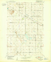 Manfred North Dakota Historical topographic map, 1:24000 scale, 7.5 X 7.5 Minute, Year 1950