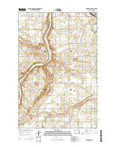 Manfred NW North Dakota Current topographic map, 1:24000 scale, 7.5 X 7.5 Minute, Year 2014