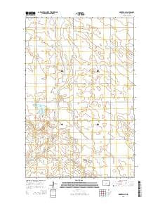 Manfred SE North Dakota Current topographic map, 1:24000 scale, 7.5 X 7.5 Minute, Year 2014