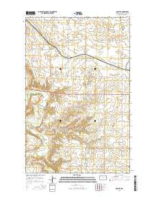 Manitou North Dakota Current topographic map, 1:24000 scale, 7.5 X 7.5 Minute, Year 2014
