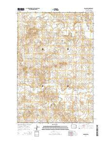 Manning North Dakota Current topographic map, 1:24000 scale, 7.5 X 7.5 Minute, Year 2014