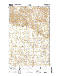 Manning SE North Dakota Current topographic map, 1:24000 scale, 7.5 X 7.5 Minute, Year 2014