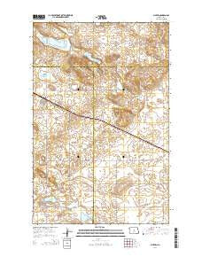 Martin North Dakota Current topographic map, 1:24000 scale, 7.5 X 7.5 Minute, Year 2014