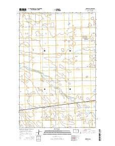 Maxbass North Dakota Current topographic map, 1:24000 scale, 7.5 X 7.5 Minute, Year 2014