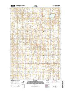 May Lake SE North Dakota Current topographic map, 1:24000 scale, 7.5 X 7.5 Minute, Year 2014