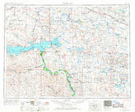 McClusky North Dakota Historical topographic map, 1:250000 scale, 1 X 2 Degree, Year 1954