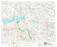 McClusky North Dakota Historical topographic map, 1:250000 scale, 1 X 2 Degree, Year 1954