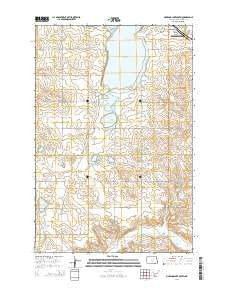 McKenna Lake South North Dakota Current topographic map, 1:24000 scale, 7.5 X 7.5 Minute, Year 2014