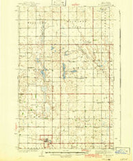 McVille North Dakota Historical topographic map, 1:62500 scale, 15 X 15 Minute, Year 1942