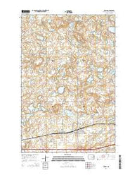 Medina North Dakota Current topographic map, 1:24000 scale, 7.5 X 7.5 Minute, Year 2014