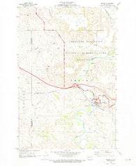 Medora North Dakota Historical topographic map, 1:24000 scale, 7.5 X 7.5 Minute, Year 1970