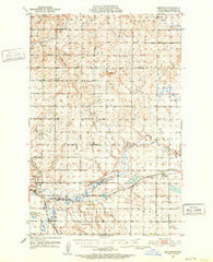 Menoken North Dakota Historical topographic map, 1:62500 scale, 15 X 15 Minute, Year 1951