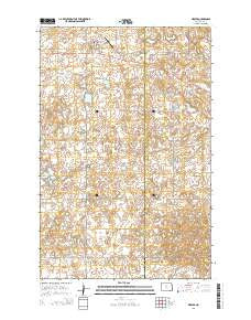 Mercer North Dakota Current topographic map, 1:24000 scale, 7.5 X 7.5 Minute, Year 2014