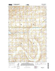 Mercer SE North Dakota Current topographic map, 1:24000 scale, 7.5 X 7.5 Minute, Year 2014